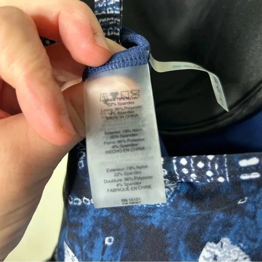 Bleu Rod Beattie Blue and White Swimsuit Size 10